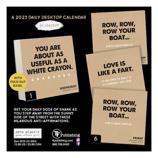 TF Publishing 2023 Anti Affirmations/Daily Sarcasm Daily Desktop